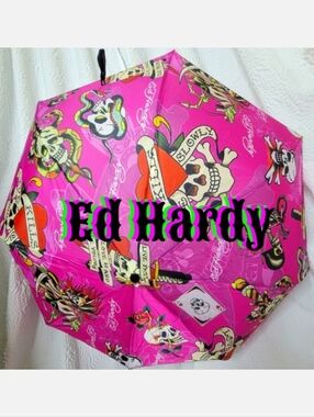 ☠️Ed Hardy❤️"Love Kills Slowly" Umbrella